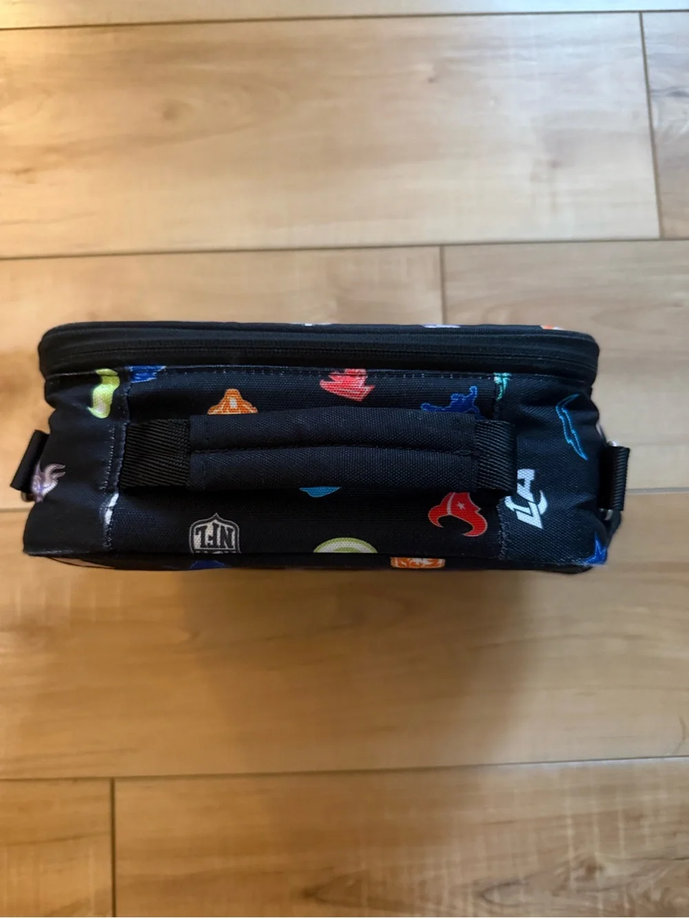 Pottery Barn Kids Black Lunch Bag with Multicolor Team Logos
